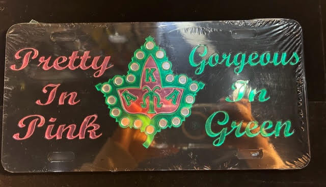 AKA Pretty in Pink License Plate (Black BG)