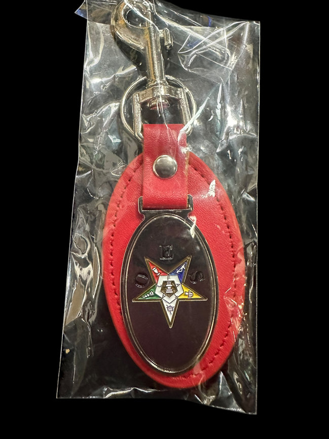 OES Leather Fob Keychain