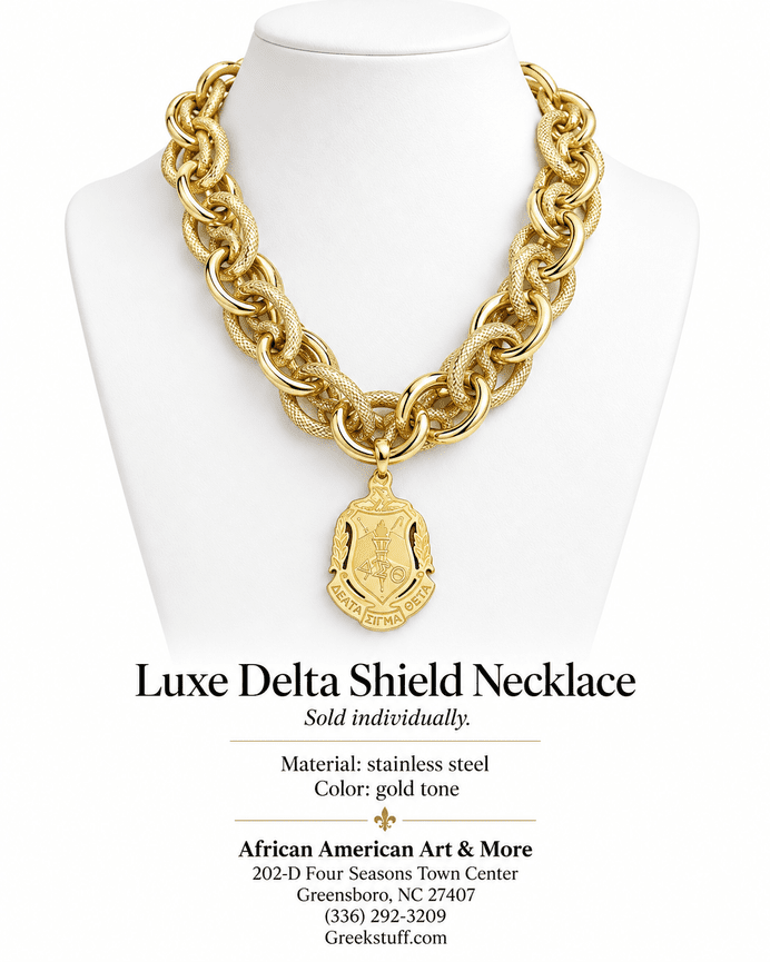 Luxe Delta Shield Necklace (Gold)