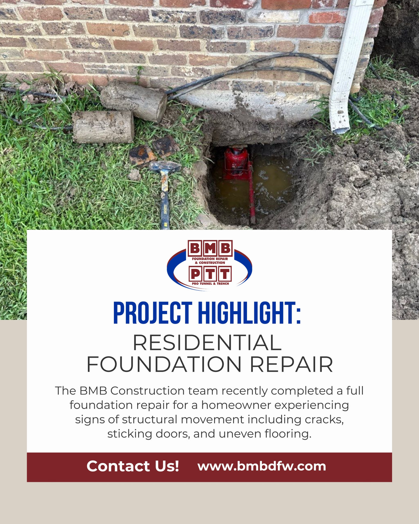 Residential Foundation Repair Services | BMB Construction Texas