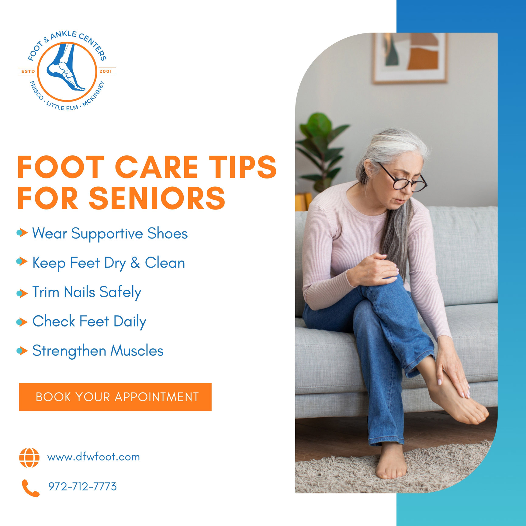 Foot Care Tips for Seniors in Frisco and McKinney, TX