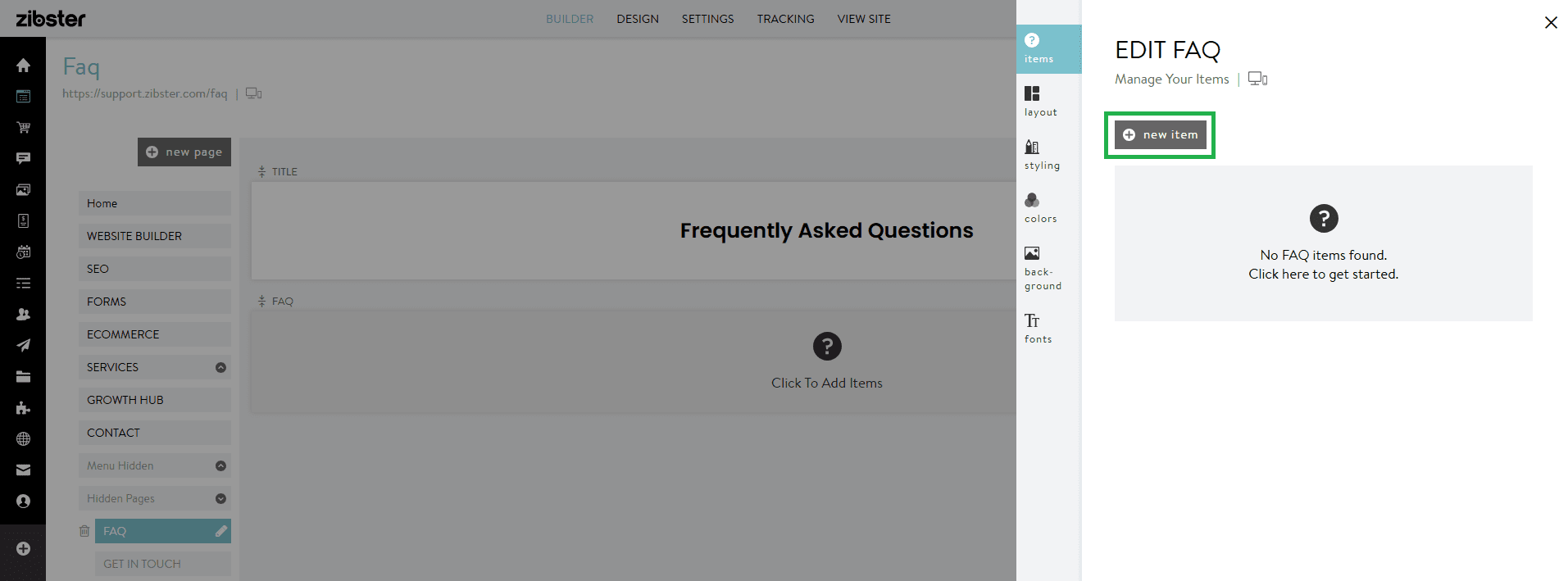 How To Use FAQ Blocks - Zibster Knowledge Base
