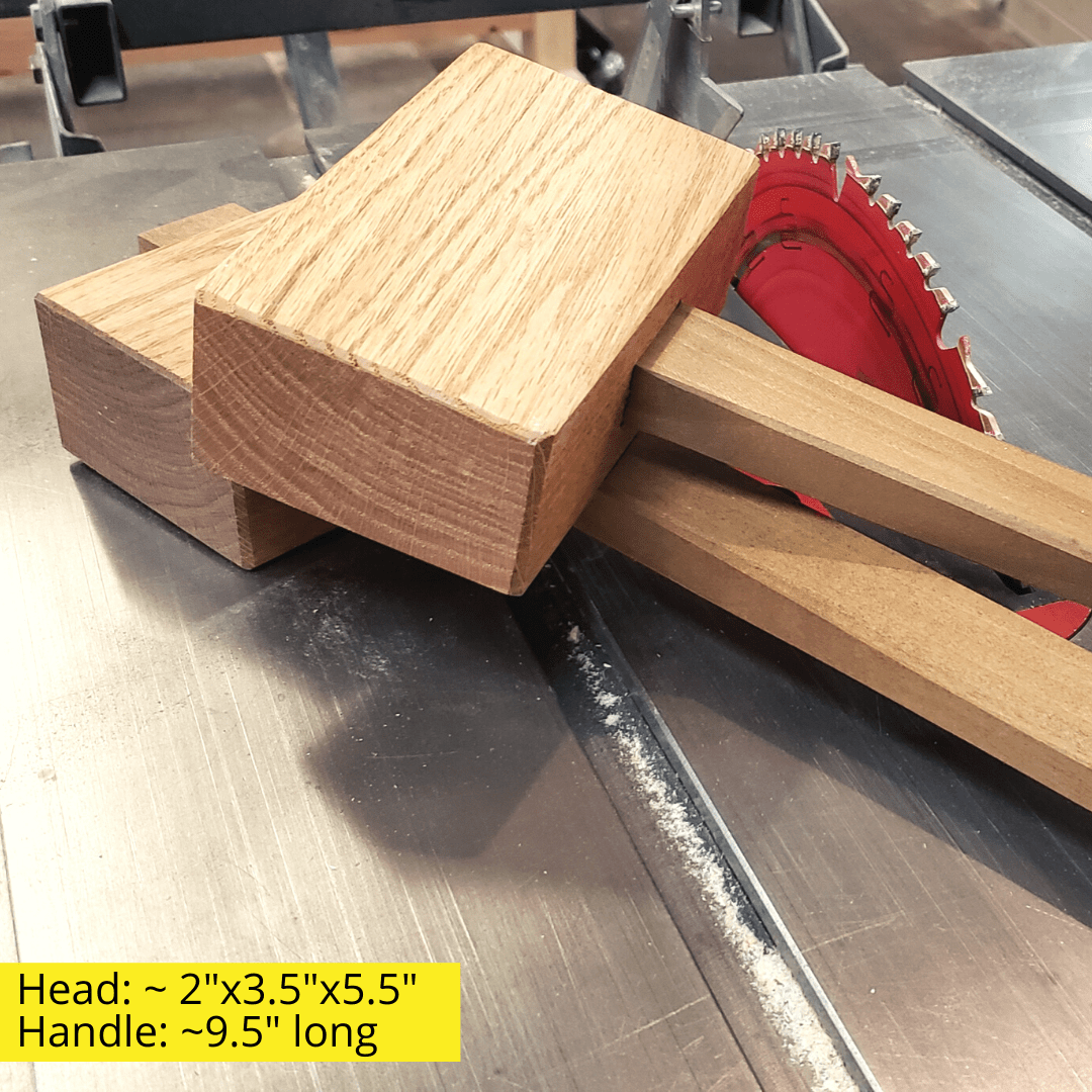 Large Hardwood Mallet Greensboro NC Makerspace